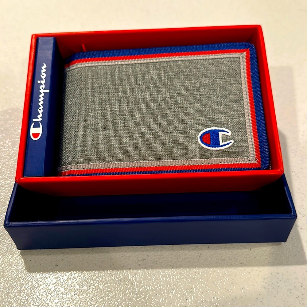 New Champion Cloth Material Bifold Wallet with Box
